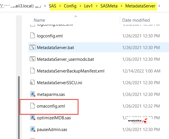 omaconfig.xml file location